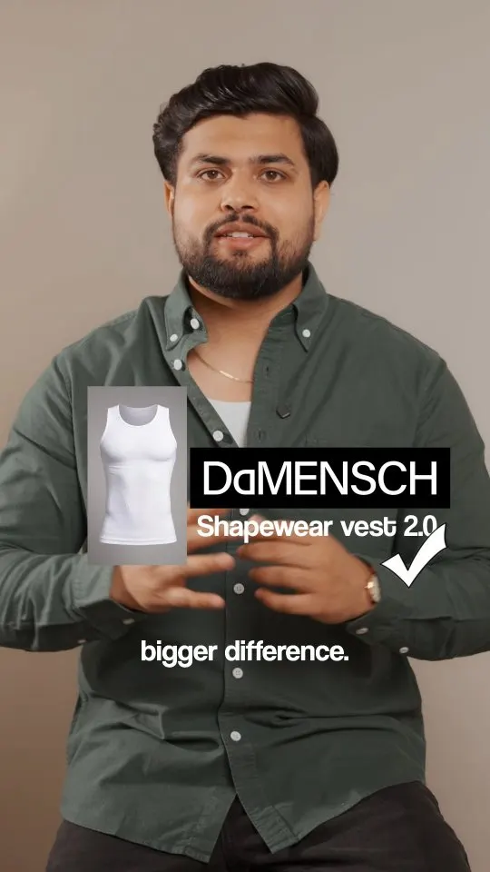 Creator explaining the DaMENSCH shapewear vest