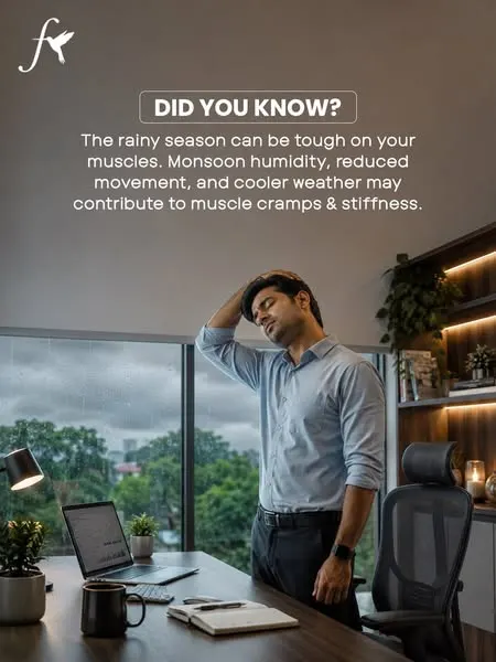 Fazlani ad, did you know the rainy season can be tough on your muscles