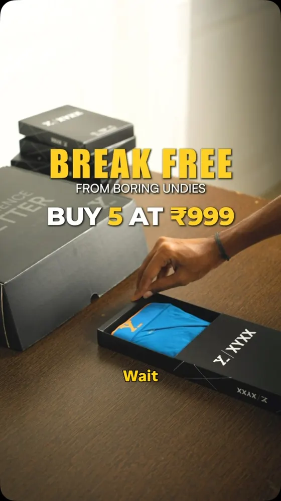 XYXX ad for five cotton undies at ₹999
