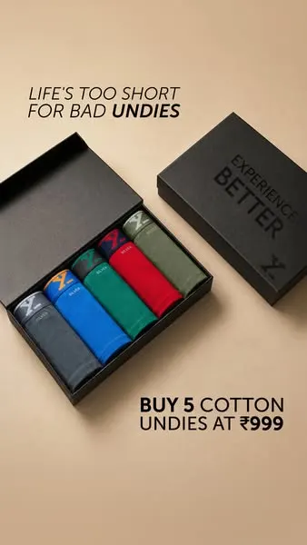 XYXX ad for five cotton undies at ₹999