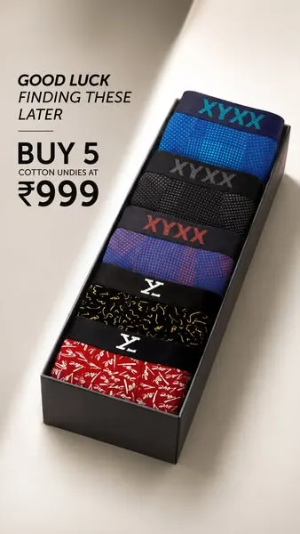 XYXX brand ad, buy 5 at ₹999