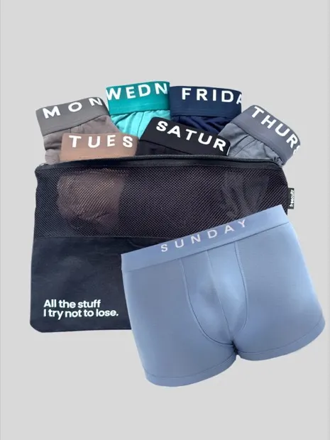 FREECULTR seven-pack with a weekday on each waistband